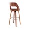 Armen Living Julius 26" Gray Faux Leather and Walnut Wood Bar Stool LCJUBAWAGR26 - alternate 10
